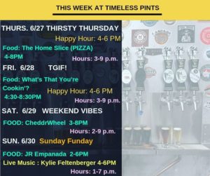 Here’s a look at what’s coming up this week at #TimelessPints